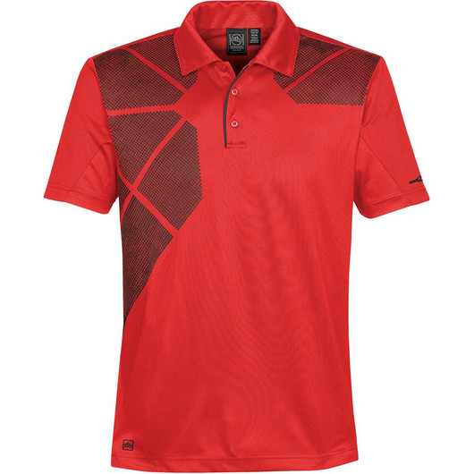 Mens Prism Polos True red Black